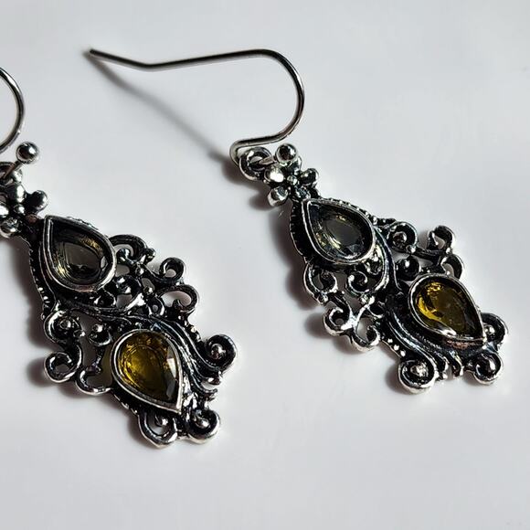 Boho Double Teardrop Earrings - Picture 5 of 6